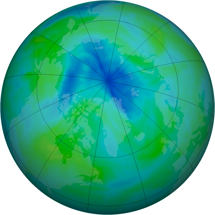 Arctic ozone map for 17 September 2012